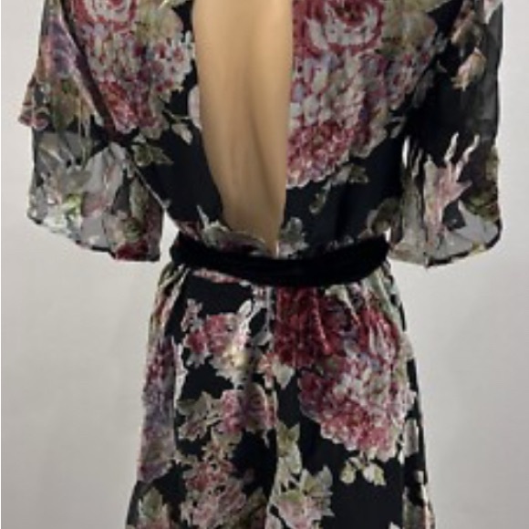 Zara Black Dress with Floral Accents - Picture 6 of 12
